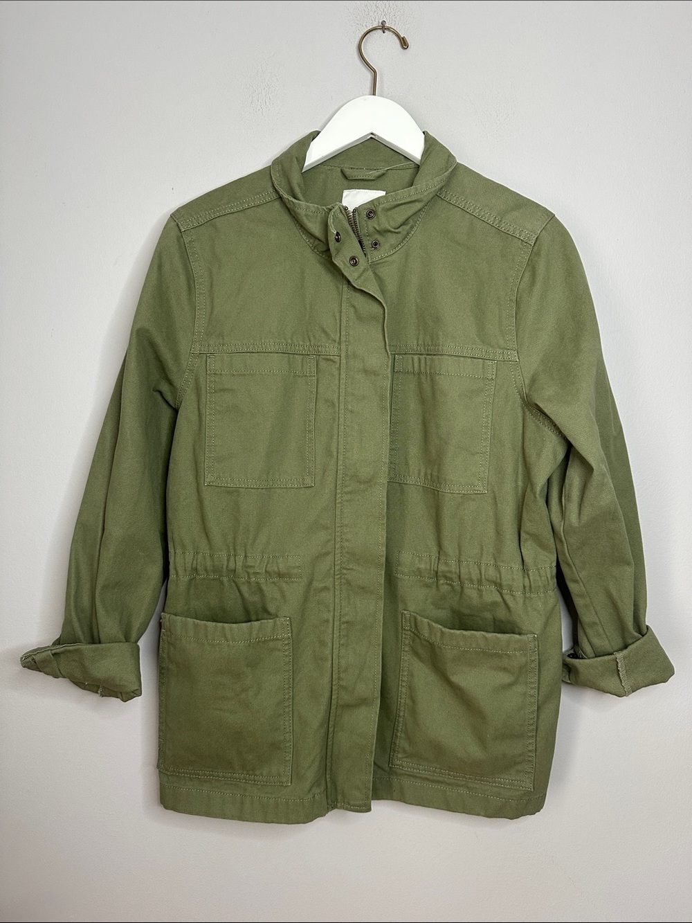 Vintage America Olive Green Cotton Utility Jacket size L
